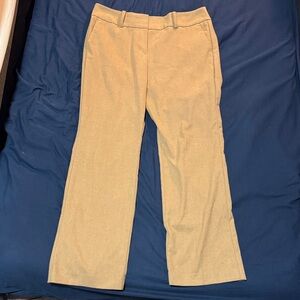 Classic Tan Herringbone Flare Pants